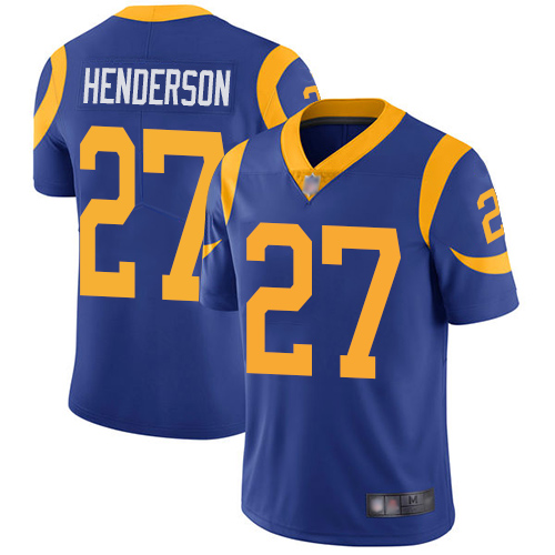 Los Angeles Rams Limited Royal Blue Men Darrell Henderson Alternate Jersey NFL Football #27 Vapor Untouchable